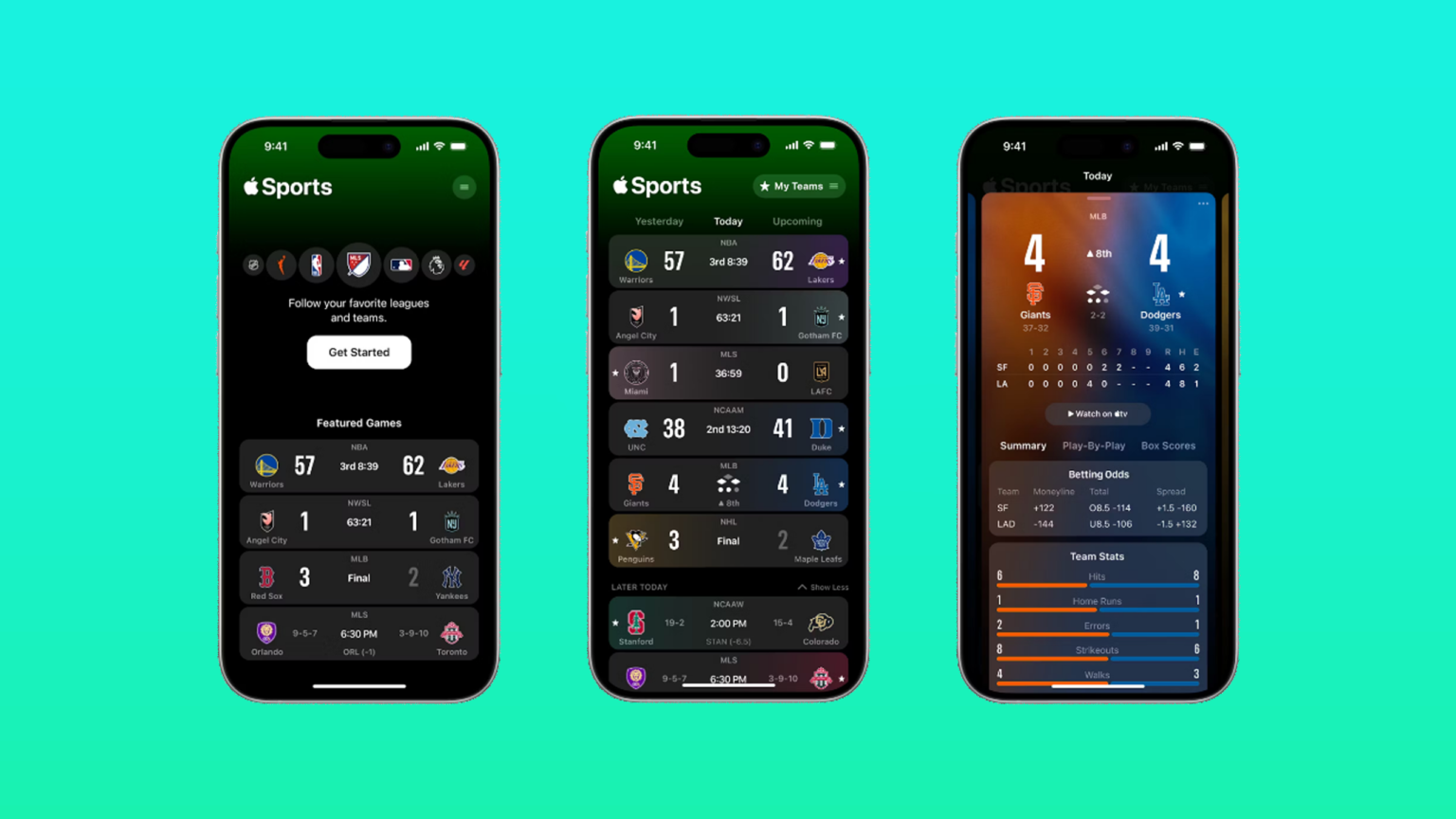 Apple-Apple Sports-Game Card Sharing-sports app-sports leagues