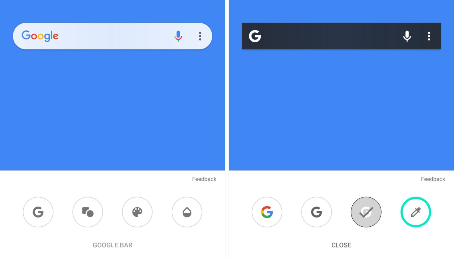 Google-search bar-Android-new design-customization features