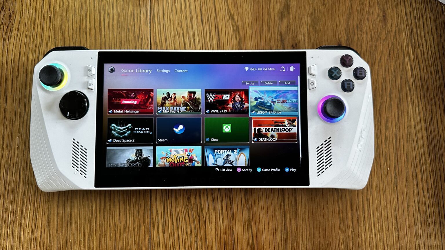 Xbox-Asus-Project Kennan-ROG Ally 2-handheld console-Windows 11-gaming