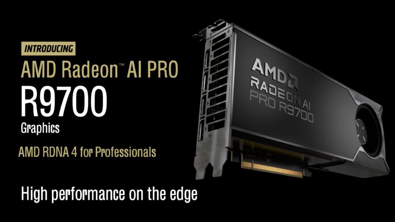Radeon AI Pro R9700-AMD-RDNA 4-workstation graphics-AI processing